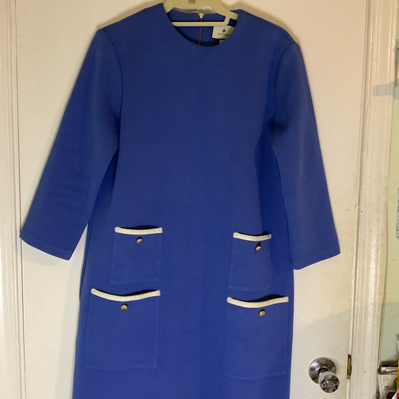Tuckernuck Blue Midi Dress with Black and White Accents - Picture 6 of 6